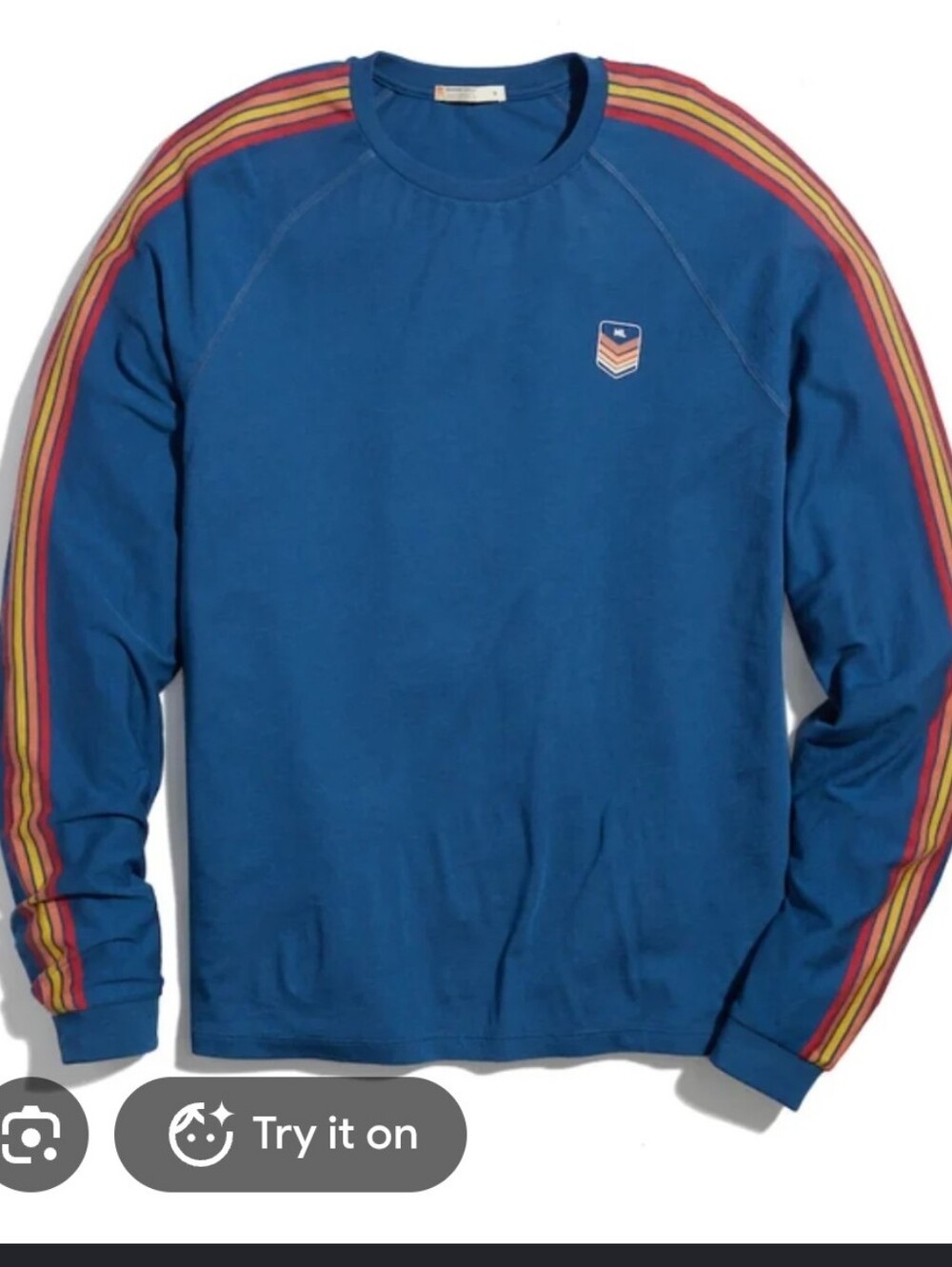 Marine Layer Archive Sleeve Stripe Tee -size Mens L/XL